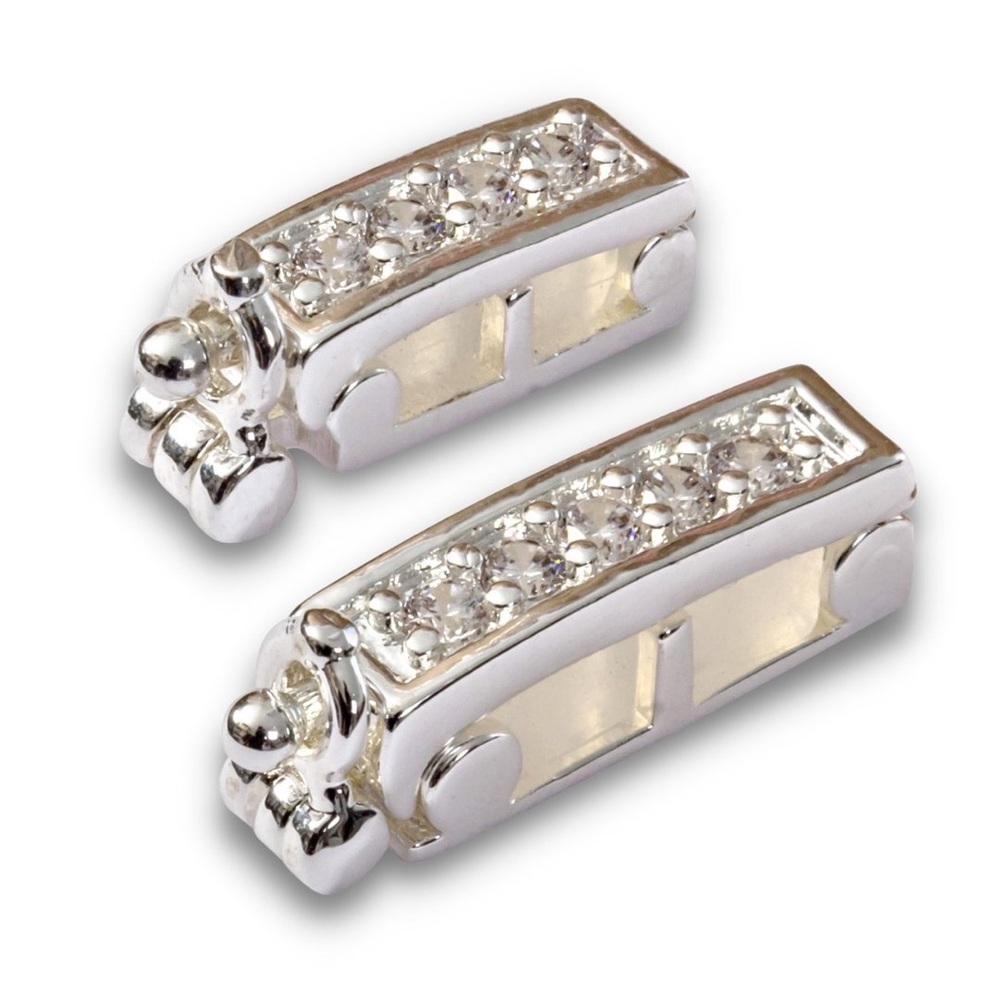 Infinity Clips- 2 Piece Small Classic Necklace Shortener Set with Safety Clasp